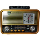 Karleader Ahşap Görünümlü Radyo Retro Taşınabilir Hoparlör Fm Am Sw Müzik Kutusu - Ceviz
