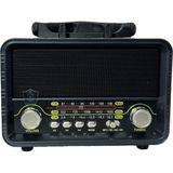 Karleader Radyo Nostaljik Taşınabilir Hoparlör Vintage Müzik Kutusu Şarjlı Bluetooth Özellikli - Ceviz Rengi