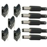 Karledd 5 Set Jak Fiş+Dc Şase Güc Kaynagi Soketi 2,5Mm Erkek Dişi