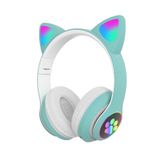 Karler Bass A Kalite Kedi Kulağı Detaylı Bluetooth Kablosuz Rengarenk Işıklı Rgb Çocuk Oyuncu Kulaklık