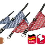 Karlie 02350 Mavi Large 57 cm Kumaş Bandanalı Deri Köpek Tasması