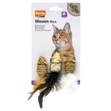 Karlie 5 cm 3'lü Catnipli Doğal Hasır Fare Kedi Oyuncağı