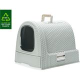 Karlie 51x38.5x39.5 Gri Altı Çekmeceli Plastik Kedi Tuvaleti