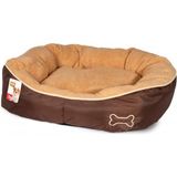 Karlie Köpek Yatağı 52x46x18 cm – Konforlu & Yumuşak (Kahverengi) - XXXX - Bej - Kahverengi