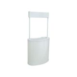Karlobi Plastik Oval Tanıtım Standı 1 Adet Beyaz 190 x 76 cm Ölçüler ile Sunum Ürünü