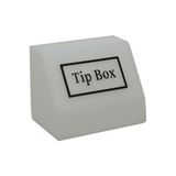Karlobi Pleksi Tip Box - Bahşiş Kutusu Buz Beyaz 15x10x12 cm