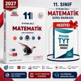 Karma Kitaplar Limit Yayınları 2027 11.sınıf Matematik Soru Bankası-Maarif Tyt Deneme Sınavı Hediyeli!! - LİMİT YAYINLARI