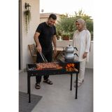 KARMA KONSEPT Kamp, Piknik ve Bahçe İçin Profesyonel Odun Ve Kömürlü Katlanabilir Mangal Siyah.