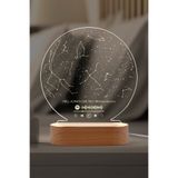 Karma Light Markt Spotify Kodlu Yuvarlak Model Kişiye Özel Yıldız Haritası Led Gece Lambası - Sevgiliye Hediye - Yıldönümü Hediyesi