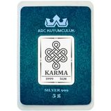 Karma Temalı 999 Ayar Gümüş İle Tasarlanmış Hediyeye Özel 5 Gr Gümüş Külçe