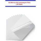 KarmaOfis 125 Micron A4 Laminasyon Filmi 20 Adet Belgelerinizi Güvenle Saklayın