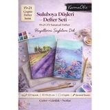 KarmaOfis 15X21 Çizgisiz Defter 2'li Set | Suluboya Düşleri Serisi 112 Yp | Günlük ve Çizim Defteri - Çok Renkli