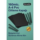 KarmaOfis 160 Micron A4 Siyah Pvc Ciltleme Kapağı – Dayanıklı & Profesyonel Sunum Kapakları