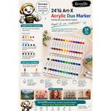 KarmaOfis 24’lü Art-X Acrylic Duo Marker Akrilik Çift Uçlu Markör Kalem Seti Taşıma Çantalı