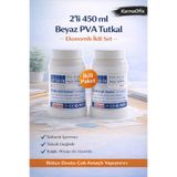 KarmaOfis 2’li Beyaz Pva Tutkal 450 ml | Ekonomik Ikili Set, Çok Amaçlı Yapıştırıcı