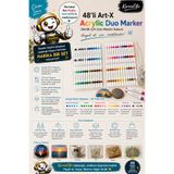 KarmaOfis 48’li Art-X Acrylic Duo Marker Akrilik Çift Uçlu Markör Kalem Seti Taşıma Çantalı