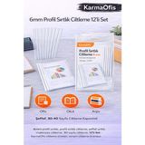 KarmaOfis 6mm Profil Sırtlık Ciltleme 12’li Set Şeffaf 30–40 Sayfa Kapasiteli Ofis ve Okul İçin
