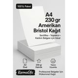 KarmaOfis A4 230 gr Amerikan Bristol Sertifika Kağıdı (100’lü Paket)