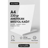 KarmaOfis A4 230 gr Amerikan Bristol Sertifika Kağıdı 10’lu – Kalın Belge ve Sertifika Kağıdı