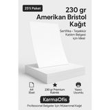 KarmaOfis A4 230 gr Amerikan Bristol Sertifika Kağıdı (25’li Paket) – Kalın Belge ve Sertifika Kağıdı