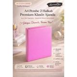 Karmaofis A4 Pembe 2 Halkalı Klasör Ajanda | Suni Deri, Metal Mekanizma, Şeffaf Cepli Dosya