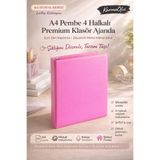 KarmaOfis A4 Pembe 4 Halkalı Klasör Ajanda – Suni Deri Kaplama, Metal Mekanizmalı, Şeffaf Cepli Premium Dosya