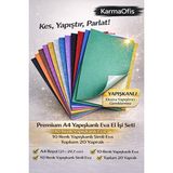 KarmaOfis A4 Yapışkanlı Eva Seti–10 Renk Yapışkanlı Eva+10 Renk Yapışkanlı Simli Eva