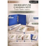 KarmaOfis A5 Herbaryum Çalışma Seti–4 Halkalı Klasör+25 Poşet Dosya+25 Adet 230gr A5 Kağıt+Yapışkanlı Asetat