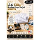 KarmaOfis Beyaz A4 130 gr Parlak Kuşe Kağıdı 25 Adet | Canlı Renkler ve Profesyonel Baskı Kalitesi