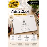 KarmaOfis Boyama Serisi Spiralli Resim Defteri 25X35 cm 30 Yaprak 110 gr Çizim Kağıdı 1 Adet | Yatay Kullanım | Kısa Kenardan Spiral