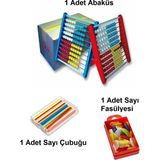 KarmaOfis Matematiksel Öğrenme İçin Sayı Çubuğu, Sayı Fasülyesi ve Abaküs Seti 1 Adet Türkçe İçerik