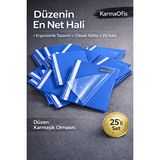 KarmaOfis Mavi A4 Telli Dosya 25’li Set – Dayanıklı ve Ergonomik Evrak Dosyası