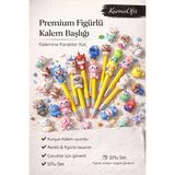 KarmaOfis Premium Figürlü Kurşun Kalem Başlığı 10’lu Set – Renkli, Eğlenceli & Rastgele Figürlü