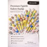 KarmaOfis Premium Figürlü Kurşun Kalem Başlığı 30’lu Set – Renkli, Eğlenceli & Rastgele Figürlü