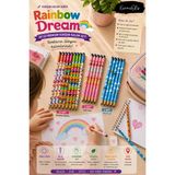 KarmaOfis Rainbow Dream 24’lü Premium Kurşun Kalem Seti Hb Köşeli Gövde Renkli Desenli Yerli Üretim - 24 Adet - Siyah