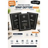 KarmaOfis Takvimli Sınıf Defteri 6 Derslik 1-4. Sınıflar Için Sert Kapak Öğretmen Planlama ve Devamsızlık Defteri 3 Adet |