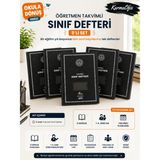 KarmaOfis Takvimli Sınıf Defteri 6 Derslik 1-4. Sınıflar Için Sert Kapak Öğretmen Planlama ve Devamsızlık Defteri 5 Adet |