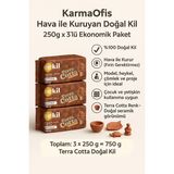 KarmaOfis Terra Cotta Doğal Kil Hamuru 3x250gr–Hava ile Kuruyan Seramik Hamur | El Sanatları, Dekor, Modelleme