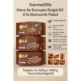 KarmaOfis Terra Cotta Doğal Kil Hamuru 3X500G–HAVA ile Kuruyan Seramik Hamur | El Sanatları, Dekor, Modelleme