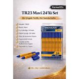 KarmaOfis TR23 Mavi Tükenmez Kalem 24’lü Set | 1.0 mm Uç, Akıcı Yazım, Ofis & Okul Kullanımı