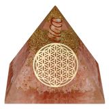KARMAPLEDGE Gül Kuvars Orgon Piramit, Meditasyon Piramit Kristal, Pozitif Enerji İçin Koruma Kristalleri, Reiki; Kadınlar ve Erkekler için İyileştirici Hediyeler Karma Pledge