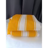 Karmaş Home Balkon Perdesi Branda Kumaşı-Yağmur Geçirmez-Kalın-Bağcıklı-Düğmeli Sarı/beyaz - Sarı - Beyaz - 600 x 220 cm