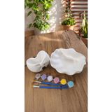 Karmaşık Hobi Evi Anne-Kız Günü Boyama Seti-Hobi Ürünü ( 6 Renk Boya+2 Fırça+2 Obje)