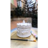 Karmaşık Hobi Evi Boyanabilir Atlı Karınca Kase Obje - Hobi Ürünü & Dekoratif Aksesuar (6 Renk Boya +1 Fırça+Obje)