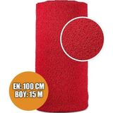 KARMAŞIK PASPAS 1x15 Metre KIRMIZI PVC KIVIRCIK HALI İÇ DIŞ MEKAN YOLLUK KAYDIRMAZ ISLAK ZEMİN PASPASI