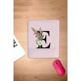 Karmat Dikdörtgen, E Harfi, Bilek Destekli, Konforlu E Harfi Için Mousepad, Bilgisayar Faresipedi, Laptop Aksesuarı - Pembe