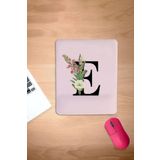 KARMAT Dikdörtgen, E harfi, Kişiye harfe özel mousepad, Bilgisayar faresi pedi, ergonomik dizayn, bilek