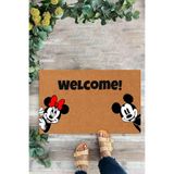 KARMAT Ev Için Iç Dış Mekan Çeyiz Welcome Iç Ve Dış Kapı Önü Paspası, Dekoratif Paspas siyah-45 x 70