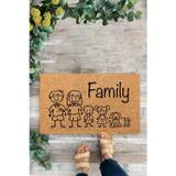 Karmat Family, Desenli, Dekoratif İç Dış Kapı Önü Paspası