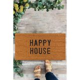 KARMAT Happy House İç ve Dış Kapı Önü Paspası siyah-45 x 70